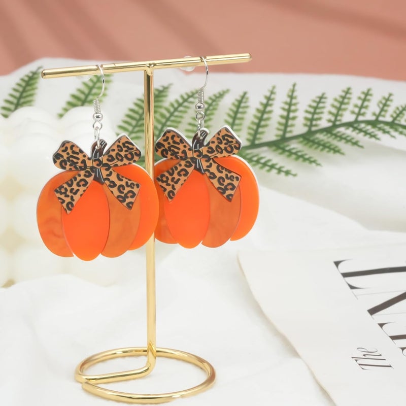 SKYFUN Fall Earrings Crystal Maple Leaf Earring for Women Orange Autumn Maple Leaves Thanksgiving Earrings Drop Dangle Statement Prom Party Jewelry Accessories - Image 4